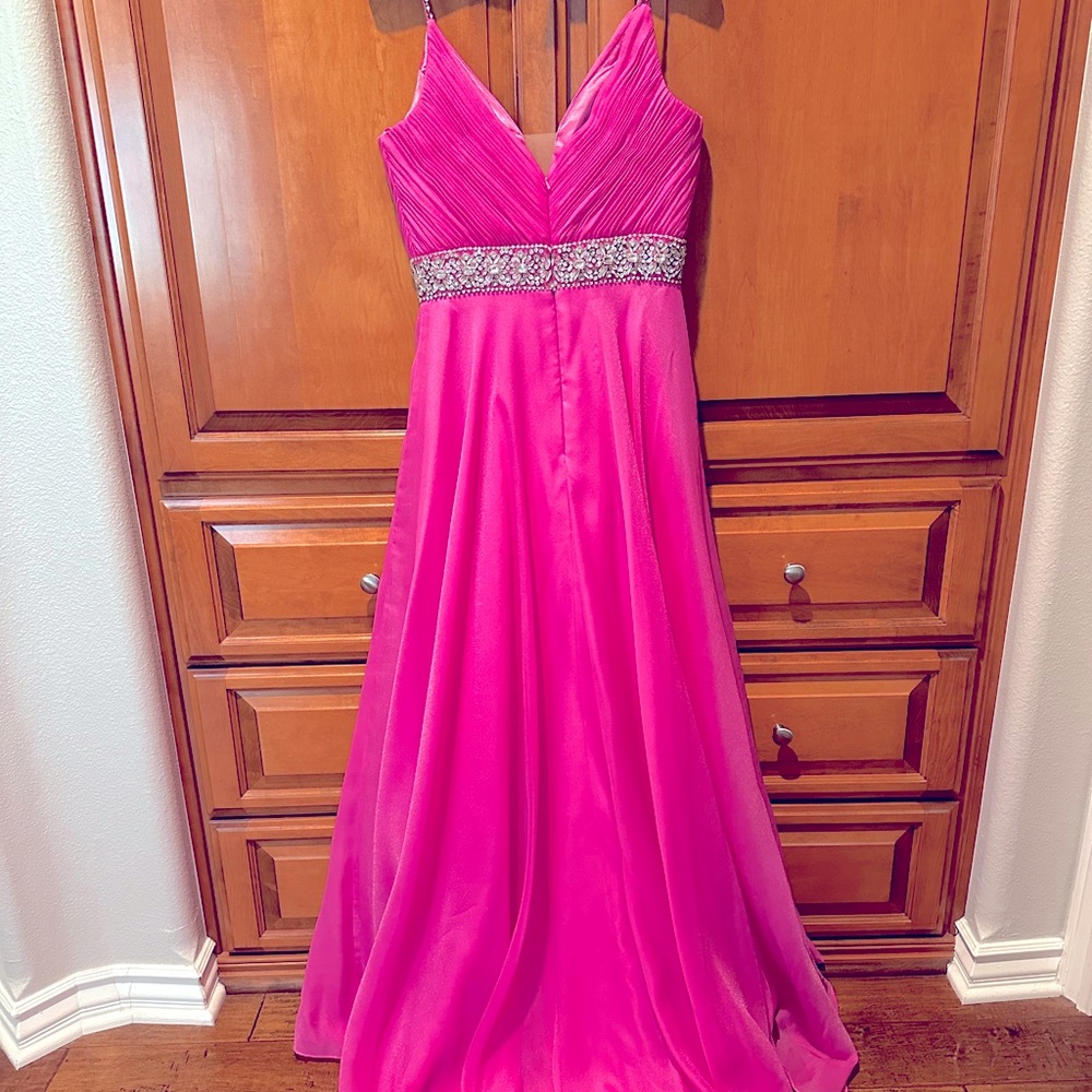 Mac Duggal hot pink long gown!